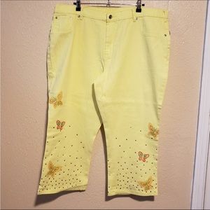 DG by Diane Gilman Cropped Capris Pants Size 20WP